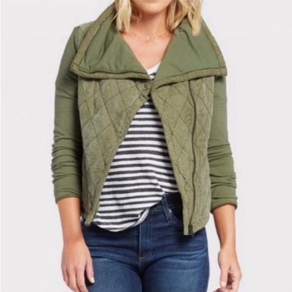 Anthropologie Jackets & Blazers - Anthropologie Marrakech Quilted Phoebe Jacket in Olive Green W2232 Sz S